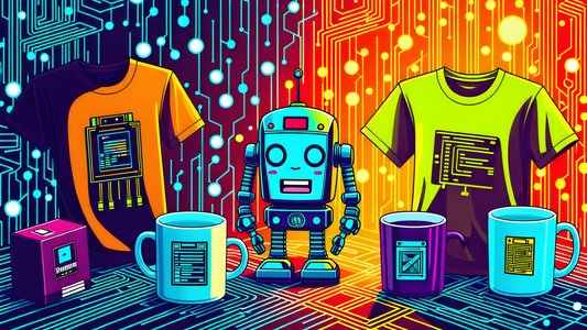 AI enthusiast merchandise collection showcasing tech humor and passion