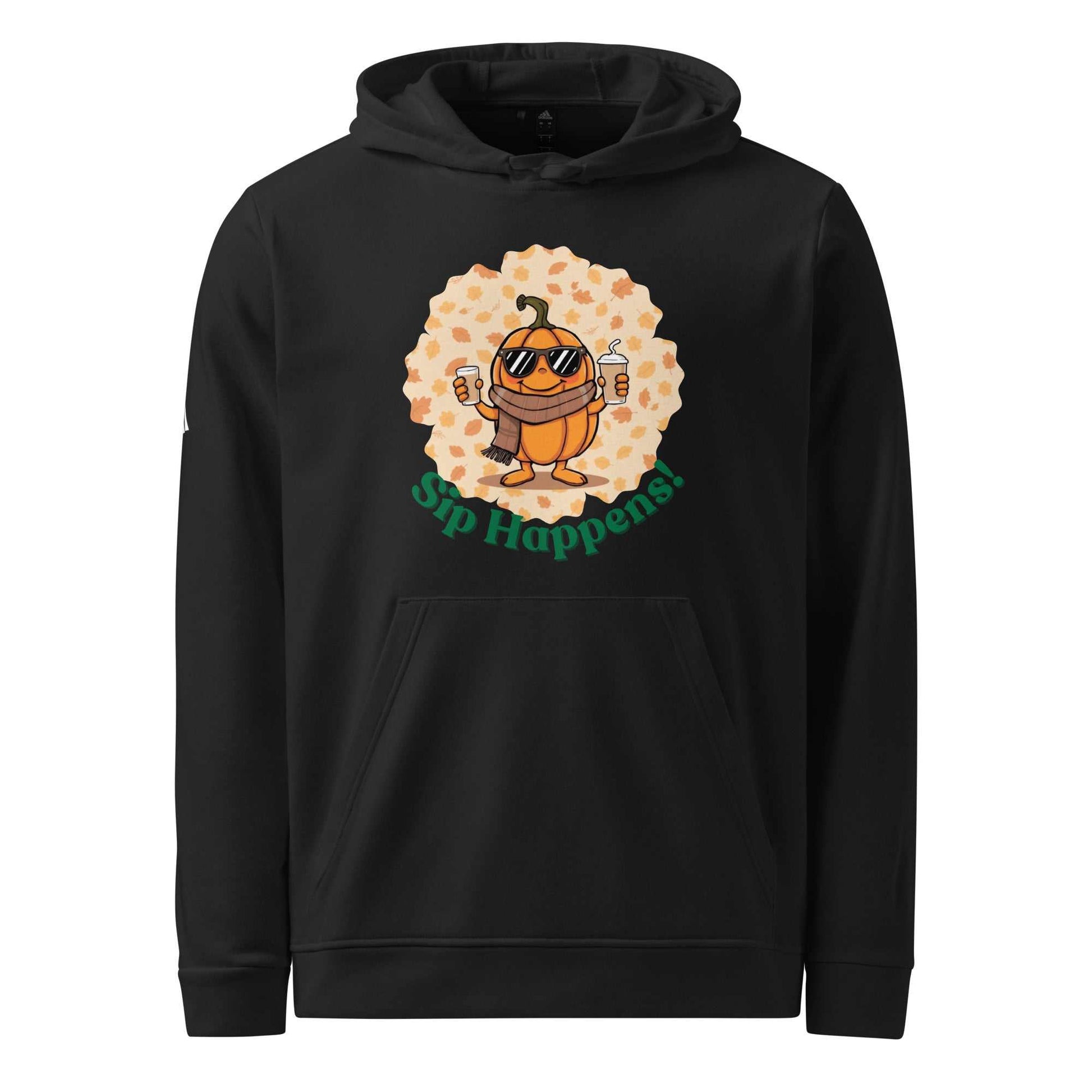 Pumpkin Spice Sweatshirt with Sip Happens cartoon design