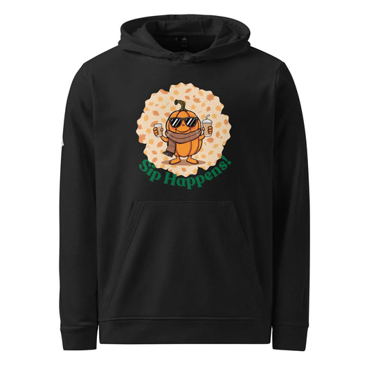 Pumpkin Spice Sweatshirt with Sip Happens cartoon design