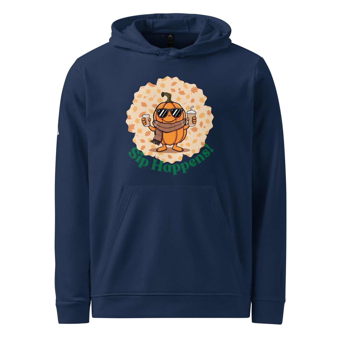 Pumpkin Spice Sweatshirt with Sip Happens cartoon design