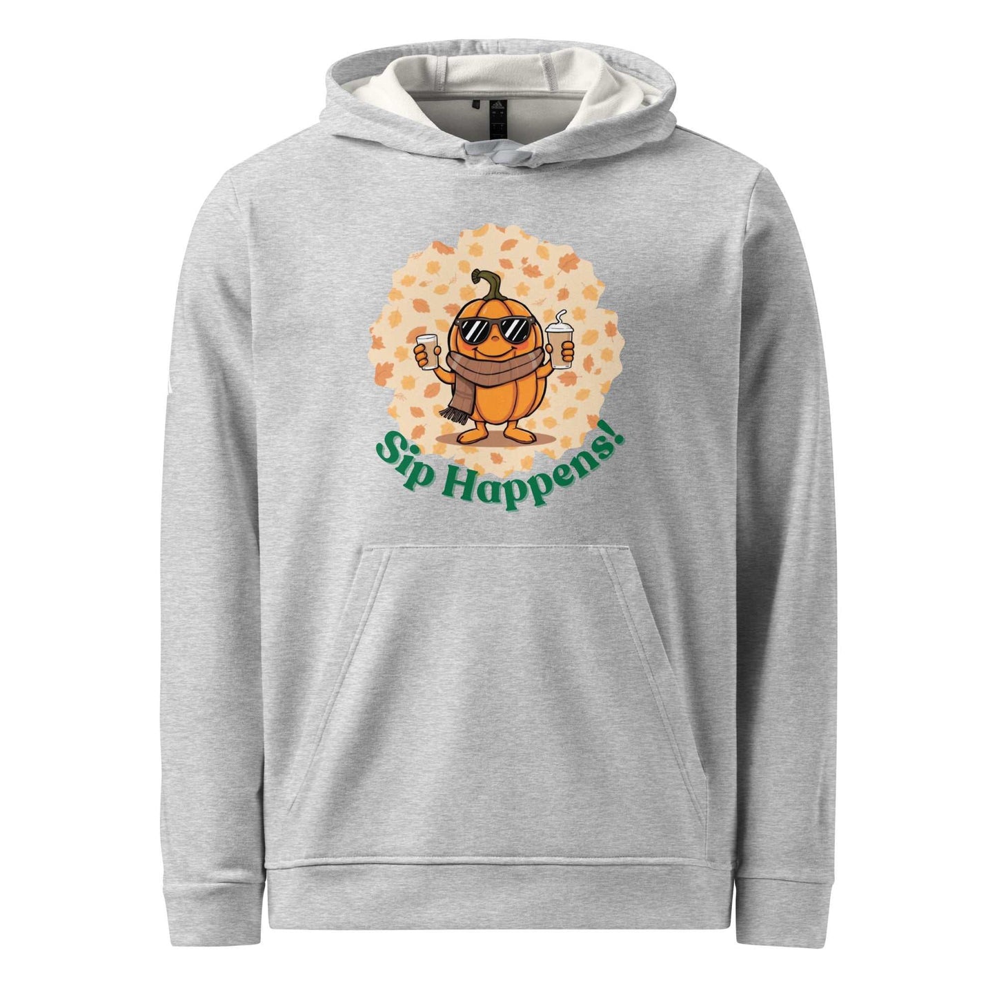 Pumpkin Spice Sweatshirt with Sip Happens cartoon design