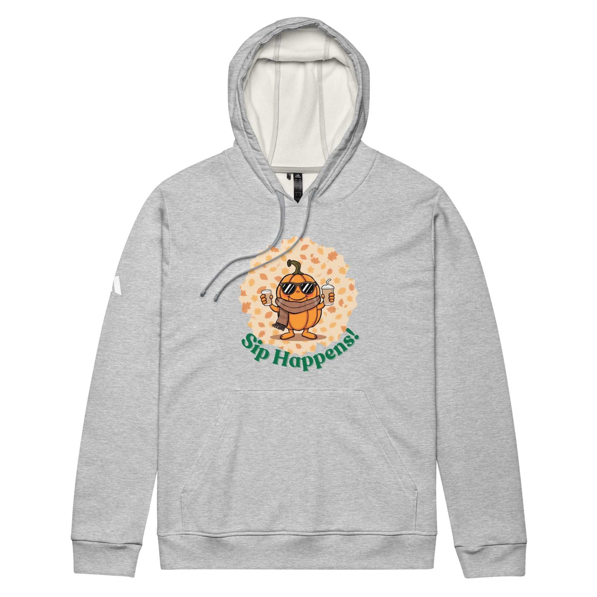 Pumpkin Spice Sweatshirt with Sip Happens cartoon design