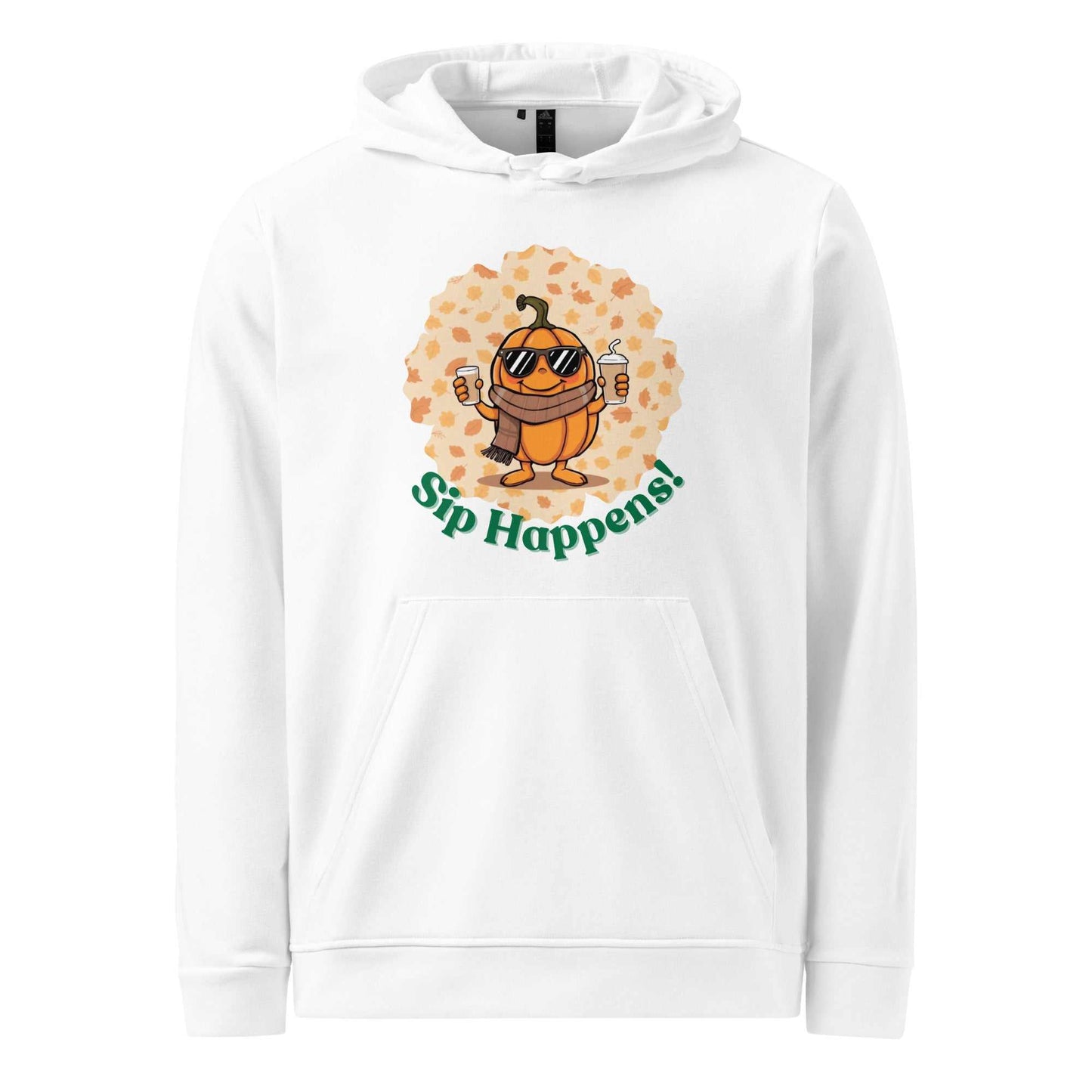 Pumpkin Spice Sweatshirt with Sip Happens cartoon design