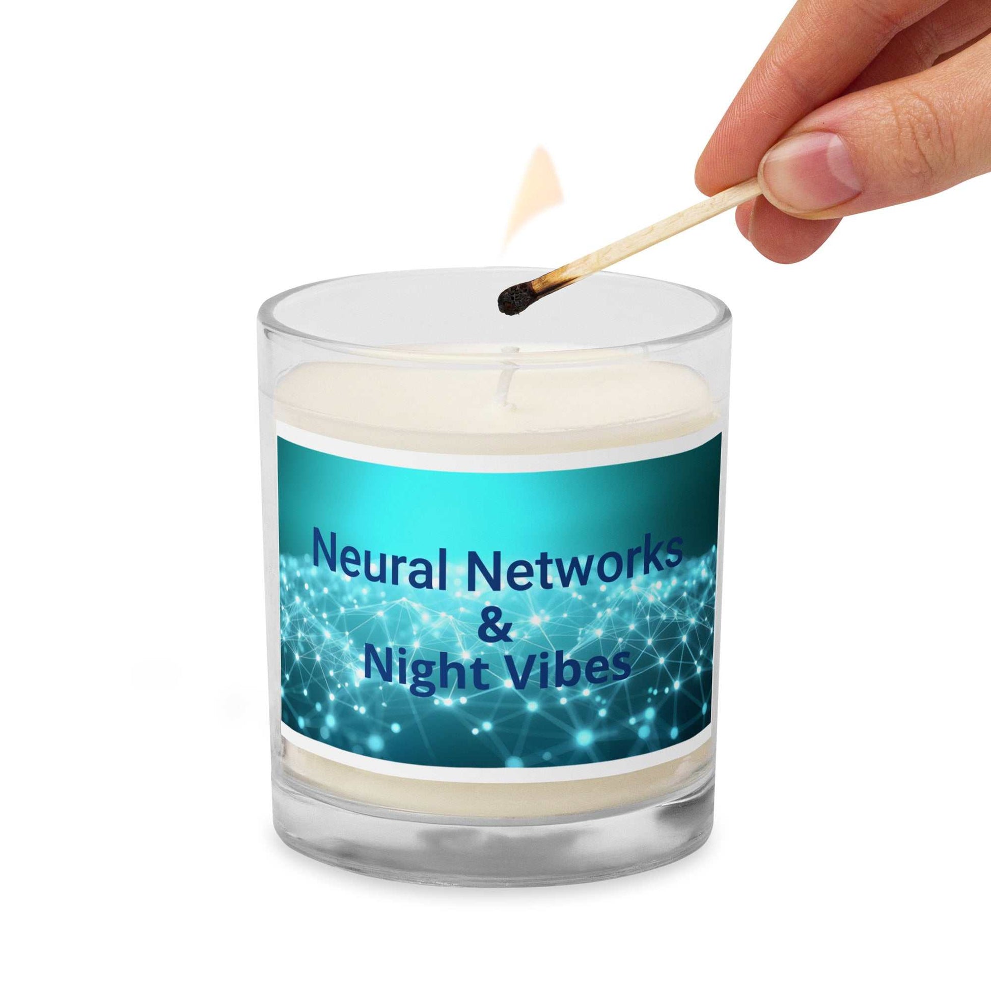 Neural Networks & Night Vibes Candle - AI Enthusiast Gifts, Tech-Savvy Home Decor, Clever AI Candles