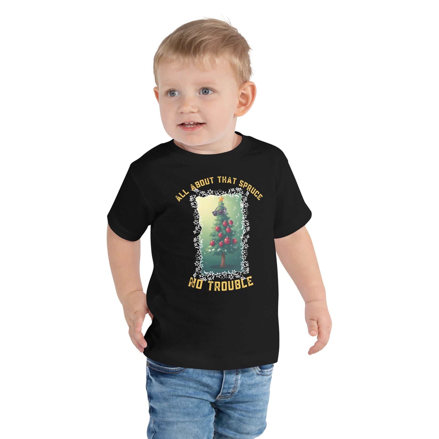 Toddler wearing Funny Toddler Christmas Shirt