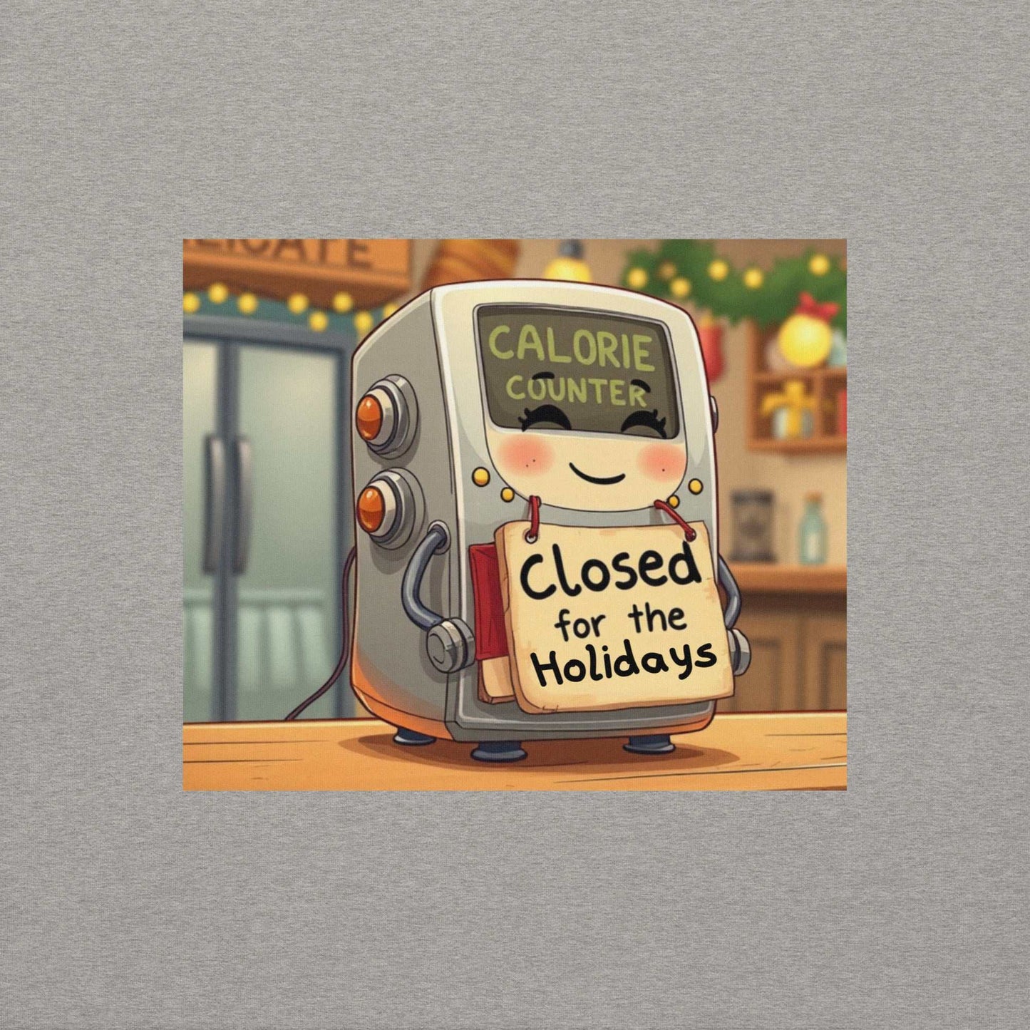 Holiday Sweatshirt - Unisex Premium Calorie Counter Robot "Closed for the Holidays" #3