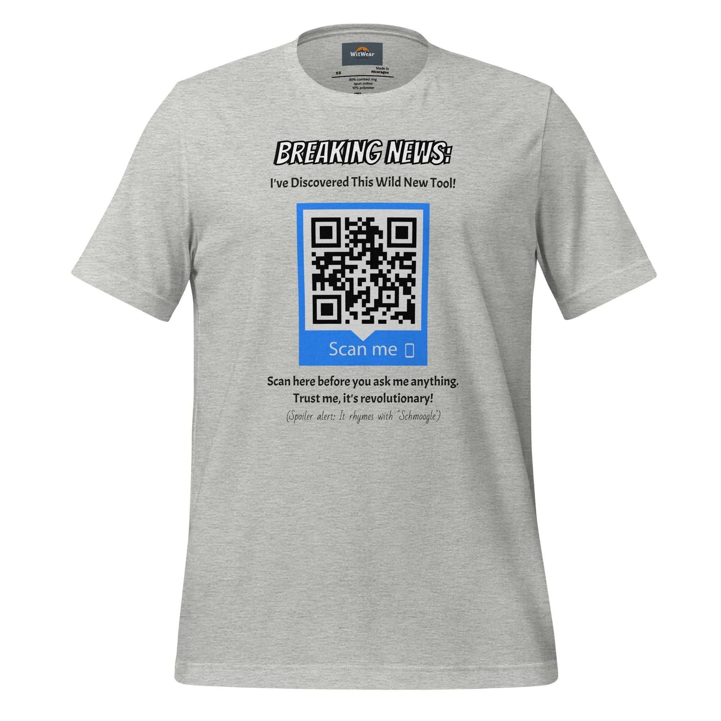 "Just Google It Bro" QR Code T-shirt with a funny design