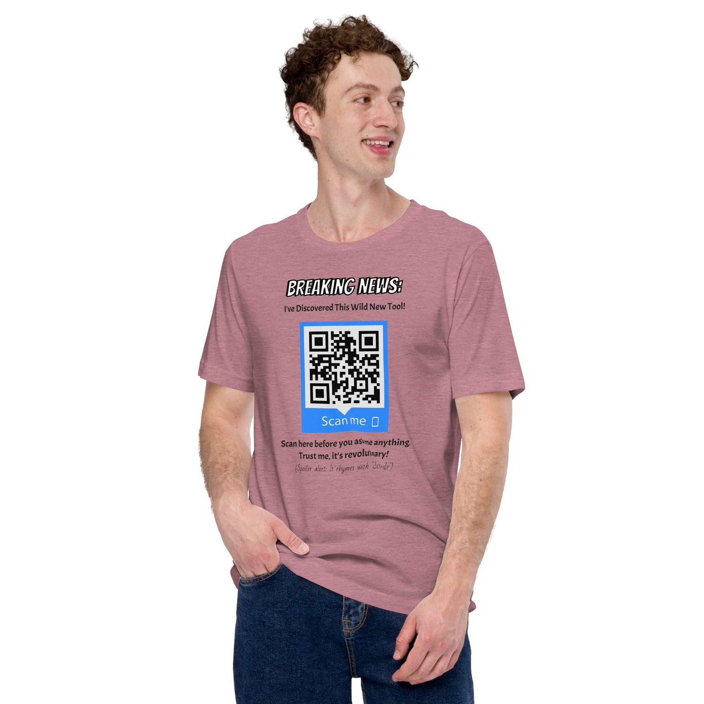 "Just Google It Bro" QR Code T-shirt with a funny design