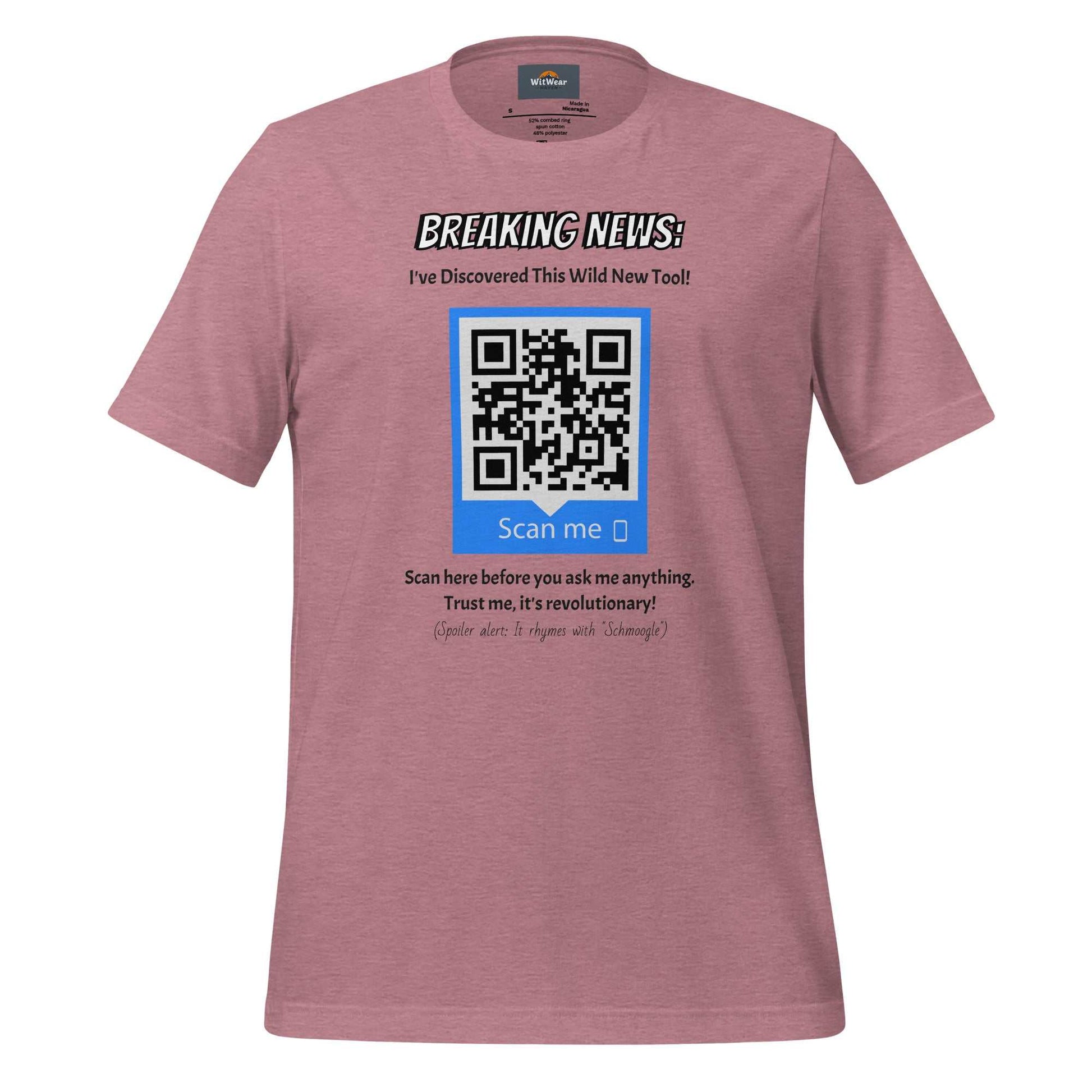 "Just Google It Bro" QR Code T-shirt with a funny design