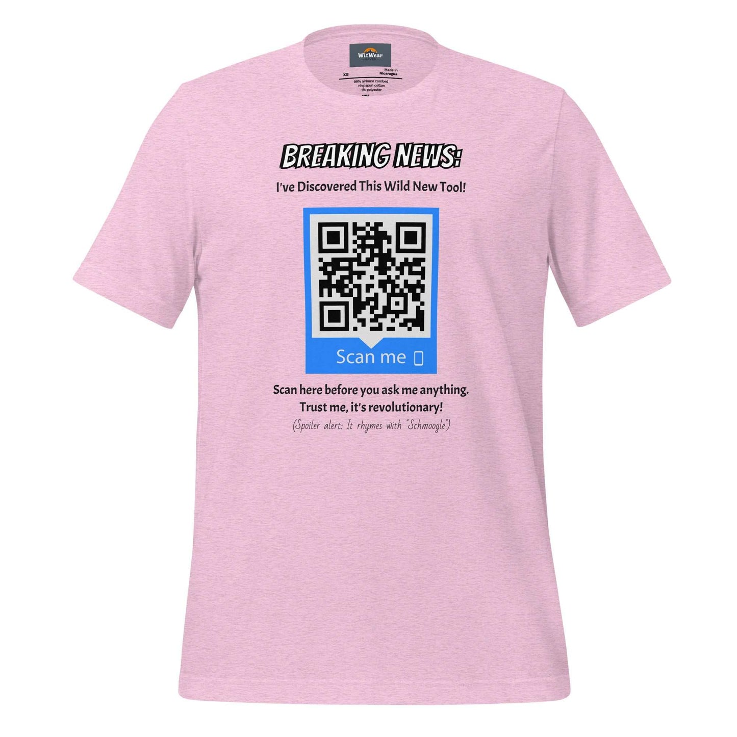 "Just Google It Bro" QR Code T-shirt with a funny design