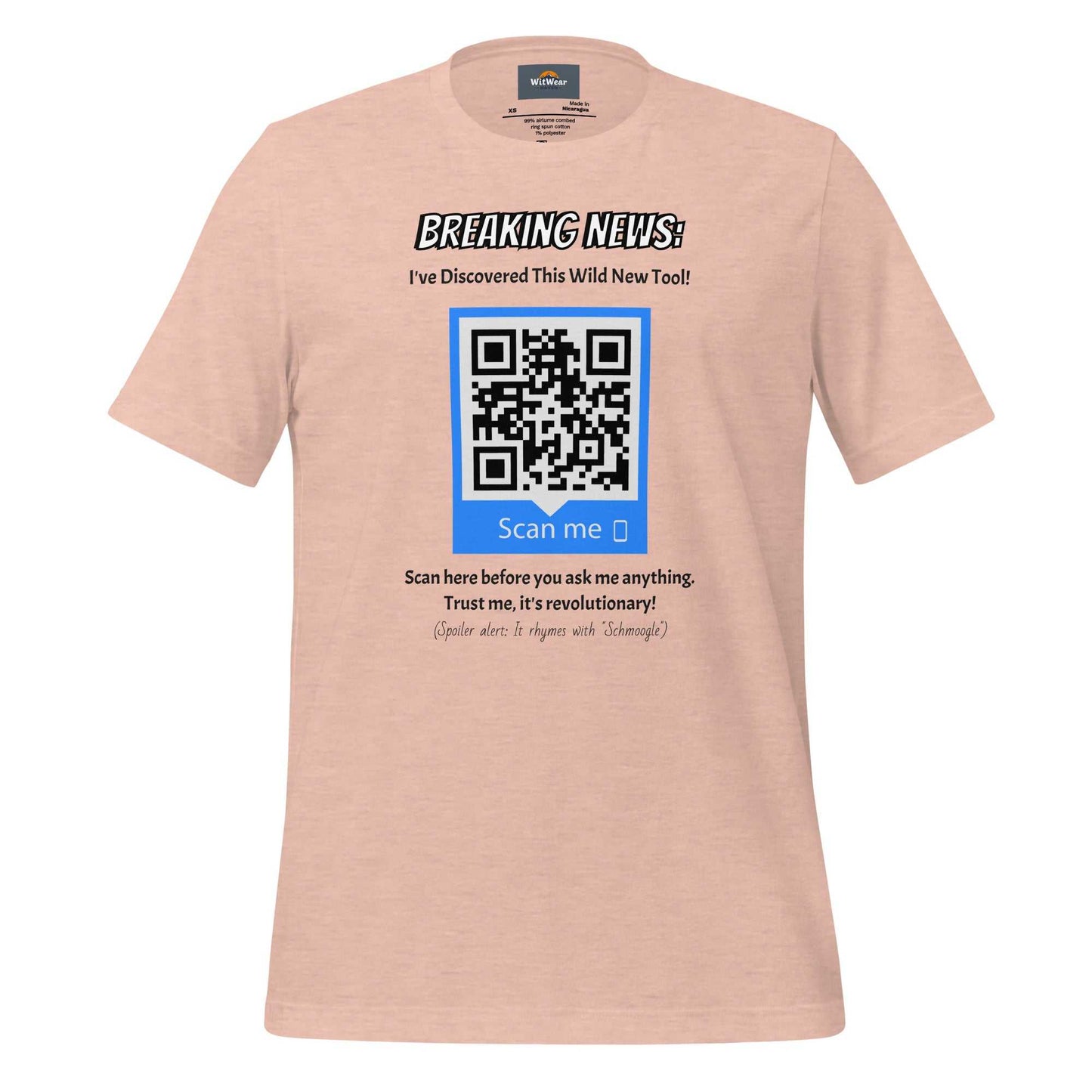 "Just Google It Bro" QR Code T-shirt with a funny design