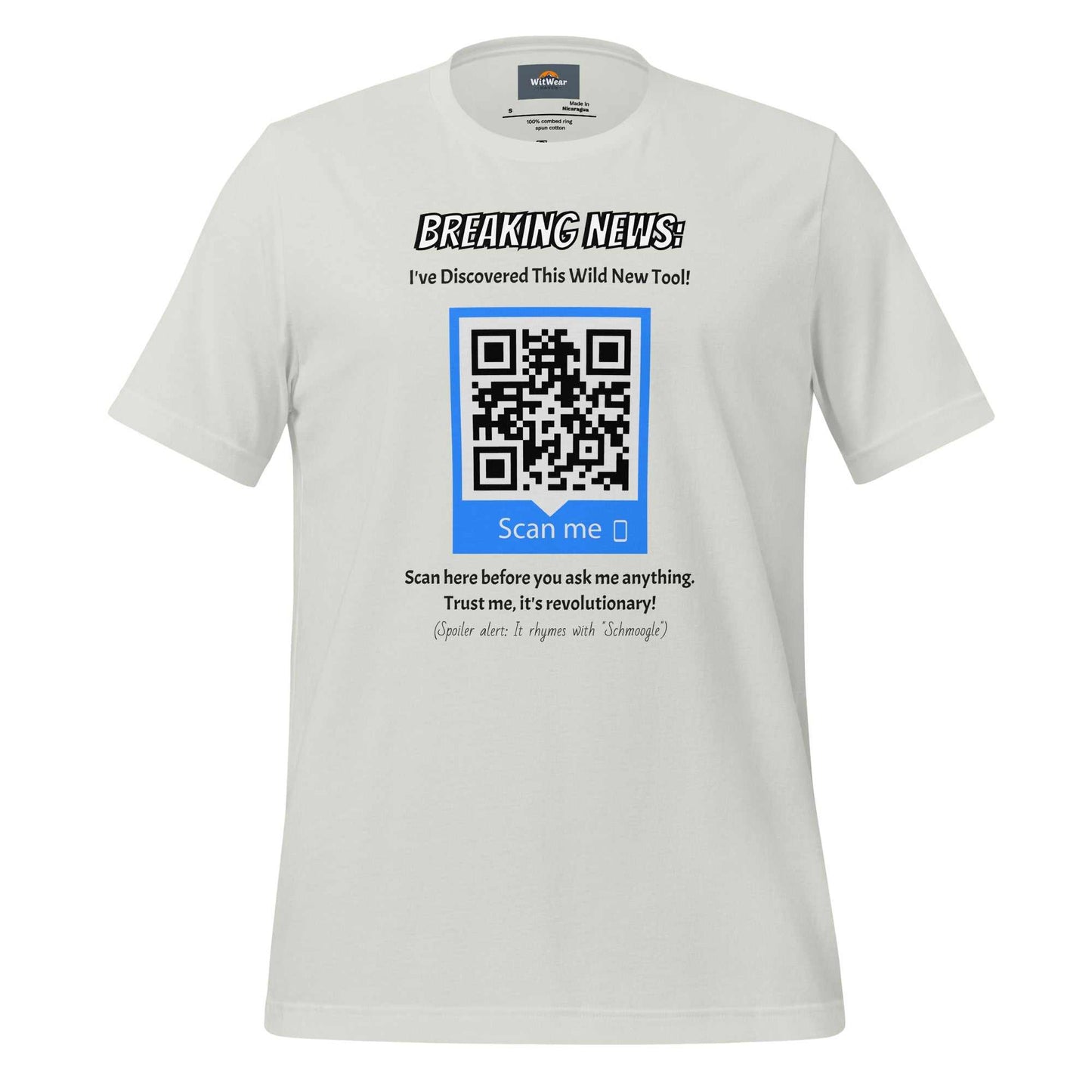 "Just Google It Bro" QR Code T-shirt with a funny design