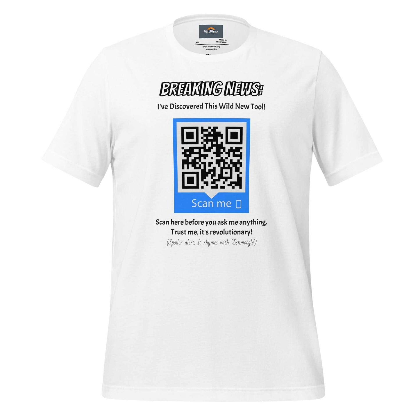 "Just Google It Bro" QR Code T-shirt with a funny design